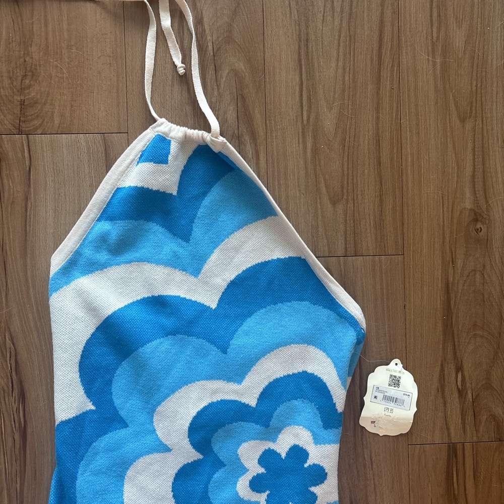 Altar'd State Blue and White Halter Dress - Picture 2 of 3